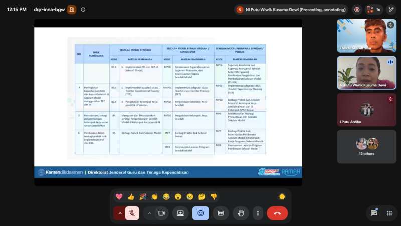 Dokumentasi Pendampingan Sekolah Model via Gmeet (Pert3) - 3